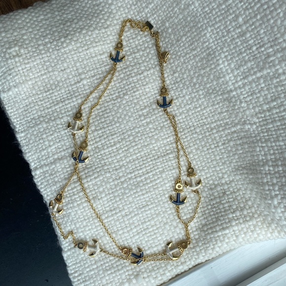 Lilly Pulitzer gold anchor charm necklace